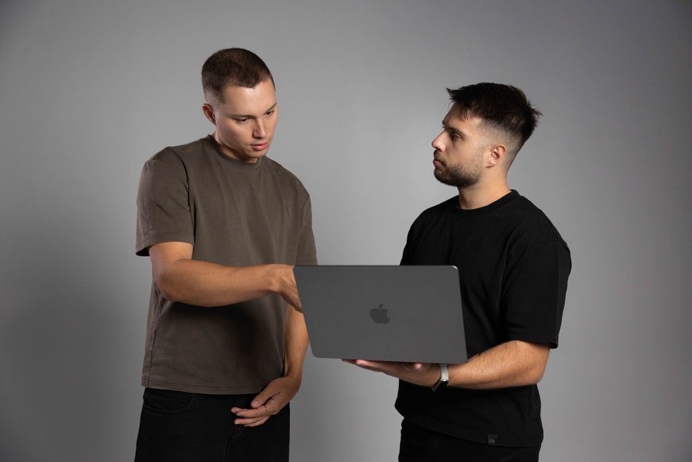 Modern website design on a laptop