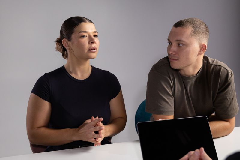 Close-up of website user interface